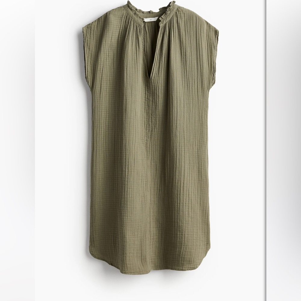 H&M Olive Green Midi Dress